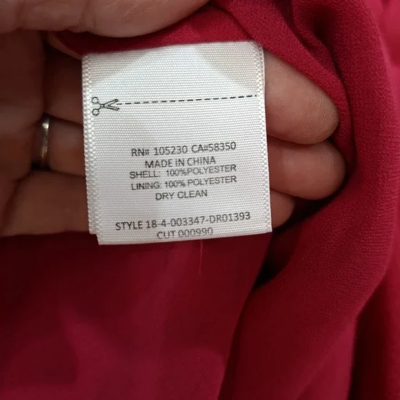 Equipment Adisa pink satin asymmetrical wrap style dress 0 Feminine Office - Picture 9 of 10